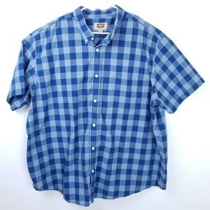 ✔Foundry 3x Mens Button Down Plaid Short Sleeve